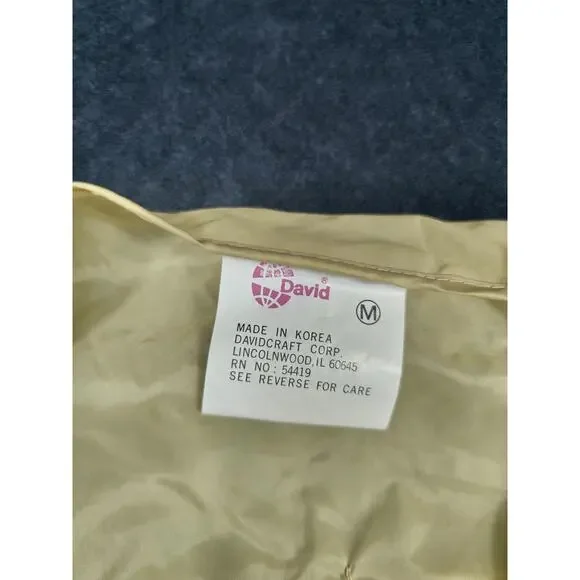 David Vest Mens Medium Khaki Utility Fishing Photo Travel Multi Pocket Zip Field - Picture 2 of 5